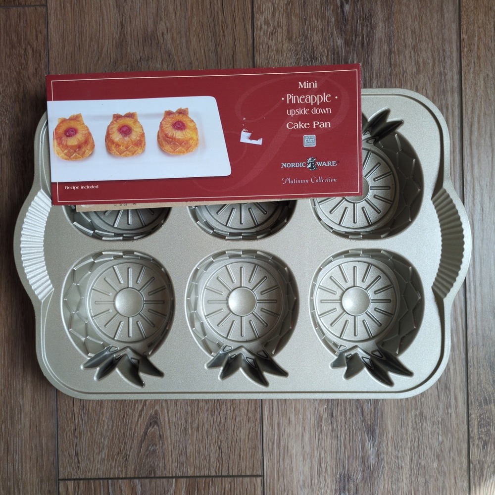 Nordic Ware Mini Pineapple Upside Down Cake Pan 5 Cup Makes 6 5 Cup